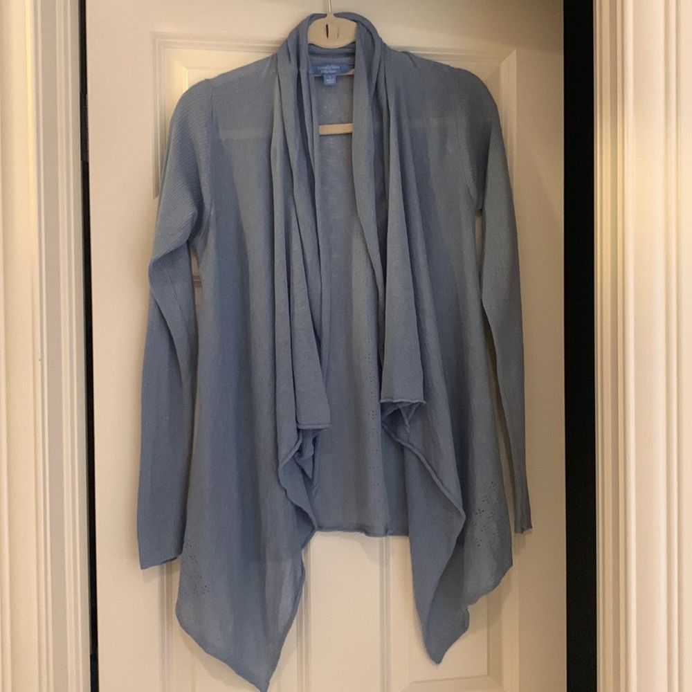 Simply Vera Wang blue lightweight cardigan, size small